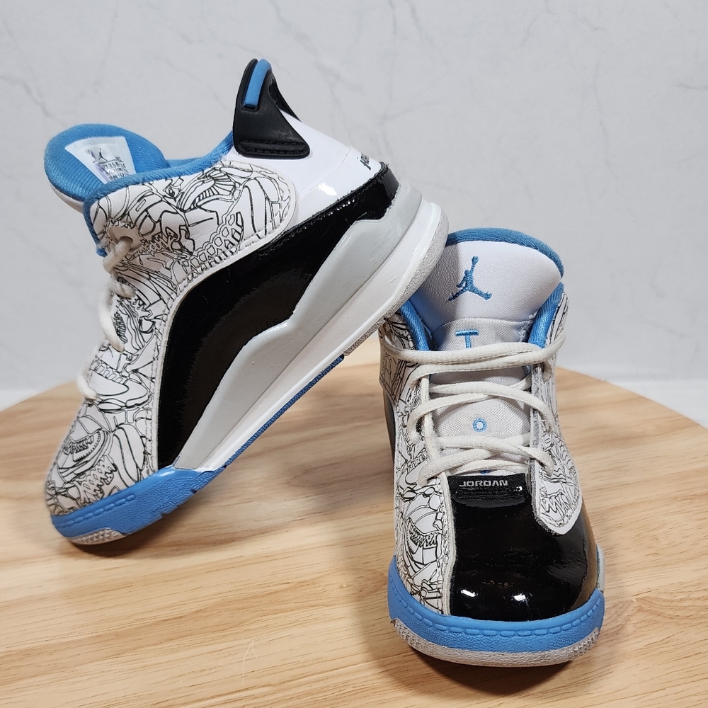 Air Jordan Dub Zero University Blue Toddler Sz 9C DV1358-114 Sneakers
